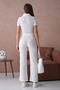 Women's Button-Detail Flap Pants Set - 8