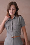 Women's Button-Detail Flap Pants Set - 7