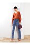 V-Neck Straight Long Sleeve Women's Blouse (S2)
