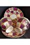 Porcelain Hand Painted Purple Lady 2-Piece Coffee Cup - 2