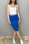 Women's Pencil Skirt Cobalt Blue - 2