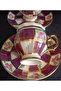 Porcelain Hand Painted Purple Lady 2-Piece Coffee Cup - 4