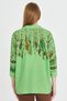 Women's Green Quarter Sleeve Loose Shirt Arm-25Y 001055 - 7