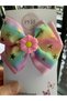 Buckle;Pink and Multi-Colored Children's Buckle Made of Grosgrain Ribbon with Gold Star Pattern. - 6