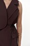 Kampala Asymmetrical Claret Red Vest Trousers Set - 8
