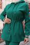 Ribbed Detailed Suit Green - 4