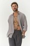 Herman Men's Oversize Gray Muslin Shirt - 6