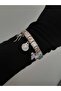 Steel Italian Charm Bracelet with Bow&Butterfly&Oyster Figures - 3