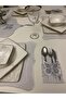Placemat, Meal Presentation Set, Rummer, Charger Plate, 3D Embroidery and Pearl Detailed - 2