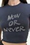 قطع من القطن الممشط باللون الفحمي من Now Or Never - 7