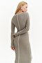Aston Stripe Detail Gray Knitwear Dress - 6
