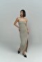 Cintia Backless Gray Knitwear Dress - 5