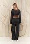 Ember Lace-Up Anthracite Double Breasted Trousers - 3