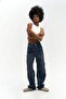 North Waist Detail Double Ripped Dirty Blue Jean
