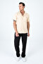 Men's Slim Fit Slim Fit Short Sleeve Breathable Knitted Texture Summer Men's Shirt - 5