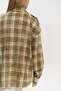 Loma Washed Oversize Unisex Plaid Brown Shirt - 4