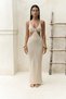 Renata Front Detail Beige Knitwear Dress - 2
