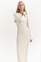 Aston Stripe Detail Beige Knitwear Dress - 7