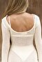 Fausta Beige Short Knitwear Dress - 7