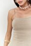 Sunrise Stone Back Low-Cut Short Knitwear Dress - 4