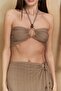 Lovina Striped Mink Crop Skirt Set - 5
