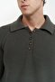 Vander Button Detail Anthracite Men's Knitwear Sweater - 5