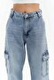 Montes Blue Cargo Jean Trousers - 5