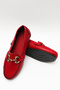 Women's Light Sole Oval Toe Buckle Loafer Daily Soft Comfortable Women's Shoes Ballet Flats. - 5