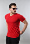 Men's 100% Cotton Slim Fit Slim Fit V-Neck Basic T-Shirt - 2
