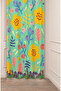 Flowers Leaf Striped Bohemian Patterned Special Design Digital Printed (Single Wing) Modern Stylish Background Curtain