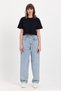 100% Cotton Crop Crew Neck Knitted T-Shirt