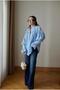 Women Blue Ruched and Sleeve Detail Shirt - 2