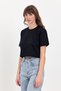 100% Cotton Crop Crew Neck Knitted T-Shirt - 5