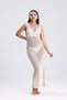 Women's Knitwear Knitted Openwork Button Detail Beach Dress