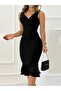 Women's Strappy V-Neck Back Zipper Diving Dress - 2