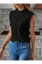 Women's Short Raglan Sleeve Semi Turtleneck Imported Crepe Blouse - 4
