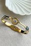 Steel Handcuff Bracelet with Anti-Tarnish Eye Figure (2 Years Importer Guaranteed) - 6