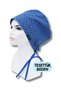 Hijab Size Cobalt Blue Cotton Flower Bonnet Doctor Nurse Health Worker Hospital Bonnet