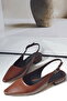 Smart Matte Leather Pointed Toe Short Block Heeled Women's Shoes - 7