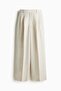 Linen-blend tailored trousers