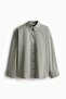 Oversized linen-blend shirt