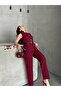 Women's Top and Bottom Set Stylish Button Belt Detailed Vest Pants Two Piece Set - 2
