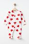 Baby Girl Newborn Romper Heart Pattern Stretchy Snap Romper Hospital Outlet Infant - 2