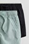 2-pack cotton shorts - 2