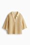 Crochet-look popover shirt