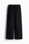 Straight linen-blend trousers