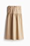 Flared-hem denim skirt