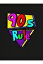 90s قاعدة مطبوعة تي شيرت أسود كبير الحجم عارضة Boyfirend - 2