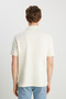 Men's Regular Fit Polo Ecru Men's Short Sleeve T-Shirt - 3