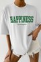 Happiness Printed Women's Oversize Salas T-shirt Boyfirend - 3